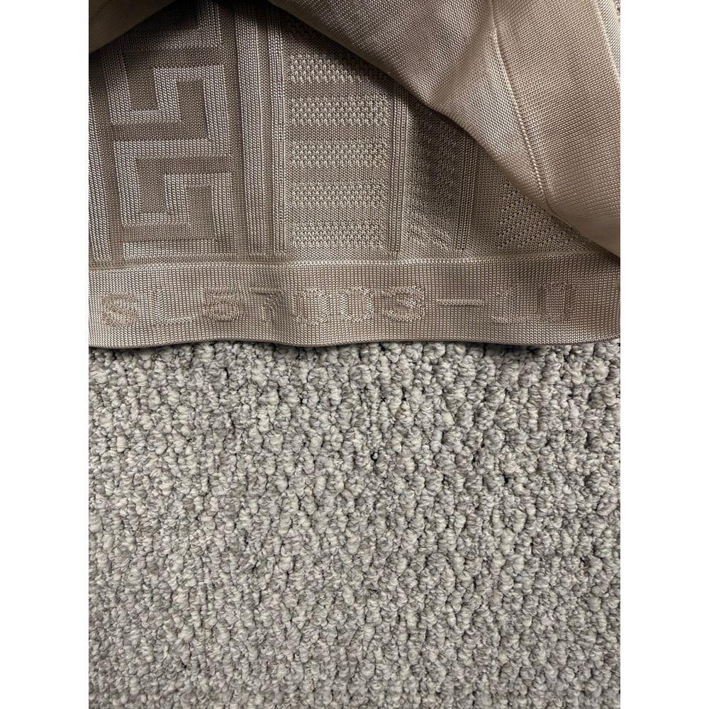 Saint Lorenzo Knit Polo Shirt XXL Beige Greek Key Short Sleeve Textured - Picture 5 of 8